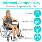 Vive Wheelchair Cushion - Gel Seat Pad for Coccyx, Orthopedic Back Support, Sciatica & Tailbone Pain Relief - Waterproof Cover + 4 Layer Foam Support and Comfort - for Pressure Sores and Ulcers