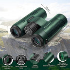 8x33 Binoculars – HD Optical System, Waterproof & Fogproof, Perfect for Hunting, Bird Watching, Hiking, Travel, 5-Year Replacement