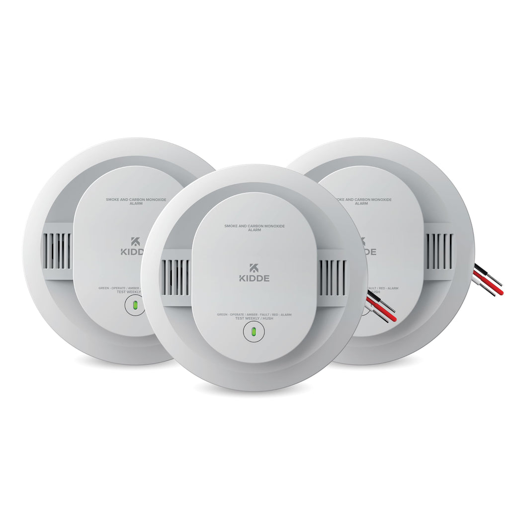 Kidde Hardwired Smoke & Carbon Monoxide Detector for Home, Interconnectable, AA Battery Backup, 3-Pack