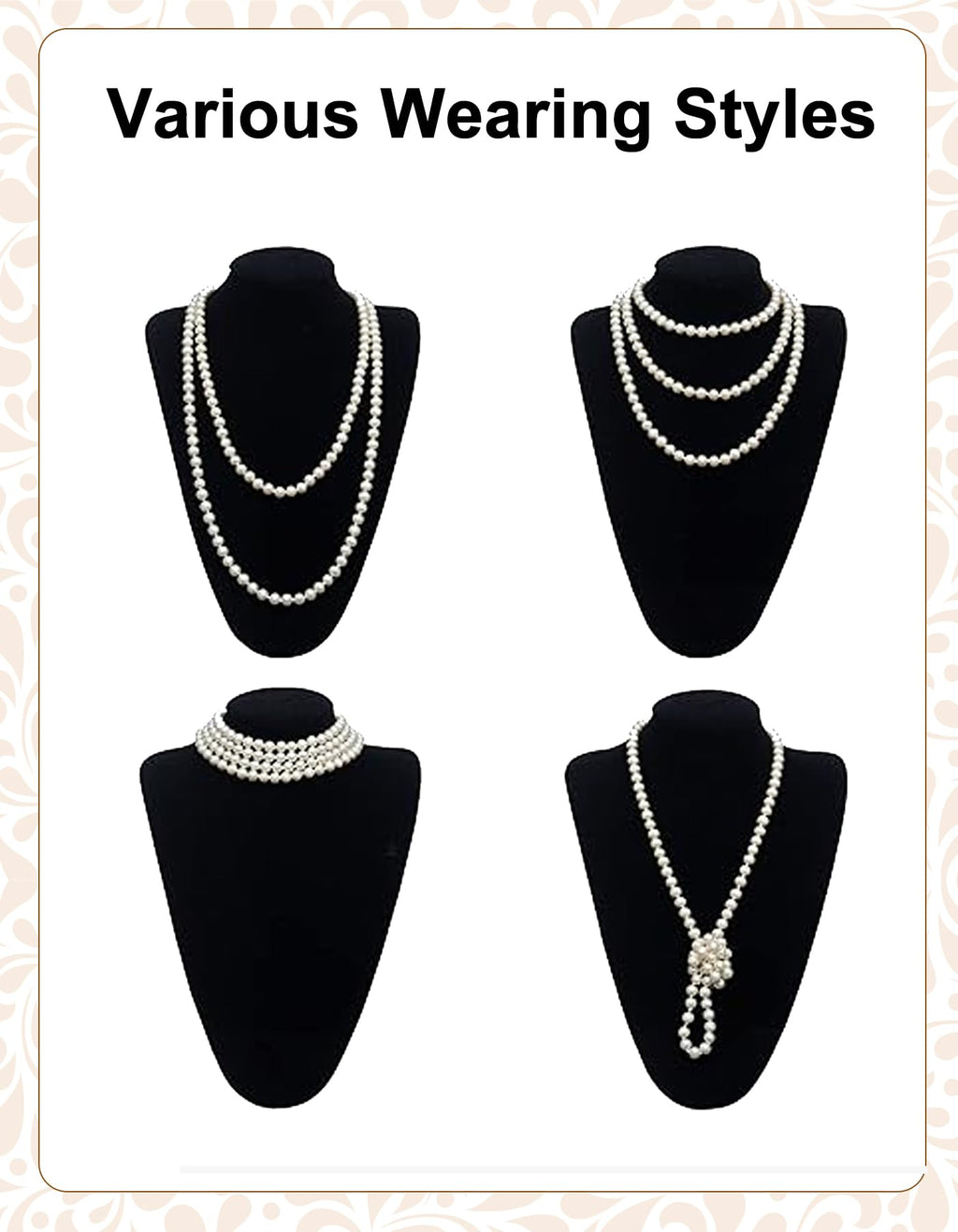 6 Pcs 1920s Flapper Accessories for Women, Great Gatsby Flapper Accessories Fashion Roaring 20s Costume for Women
