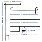 PHITRIC 2PC Garden Flag Holder Stand, Premium Powder-Coated Yard Flag Pole, Weather-Proof Black Metal Flagpole for Winter Garden Flag/Christmas Garden Flag/American Flag/Outdoor Garden Decor