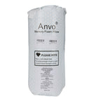 Anvo Memory Foam Pillow, Neck Contour Cervical Orthopedic Pillow for Sleeping Side Back Stomach Sleeper, Ergonomic Bed Pillow for Neck Pain - Blue White, Firm