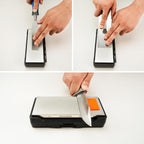 SHARPAL 162N Double-sided Diamond Sharpening Stone Whetstone Knife Sharpener |Coarse 325 / Extra Fine 1200 Grit | Storage Case with NonSlip Base & Angle Guide (8 in. x 3 in.)