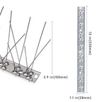 Hausse Stainless Steel Bird Spikes 17 Pack, Squirrel Small Birds Pigeons Crows and Woodpeckers Deterrent Devices Bird Repellent Spikes, Assemble Easily Covers 17 Feet for Outdoor Wall Fence