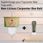 Best Bee Brothers Ultimate Carpenter Bee Trap for Outside with Large, Clear External Receptacle, Internal Bee Vault & Spring-Loaded Door, 5.75" L x 6" W x 4.5" H