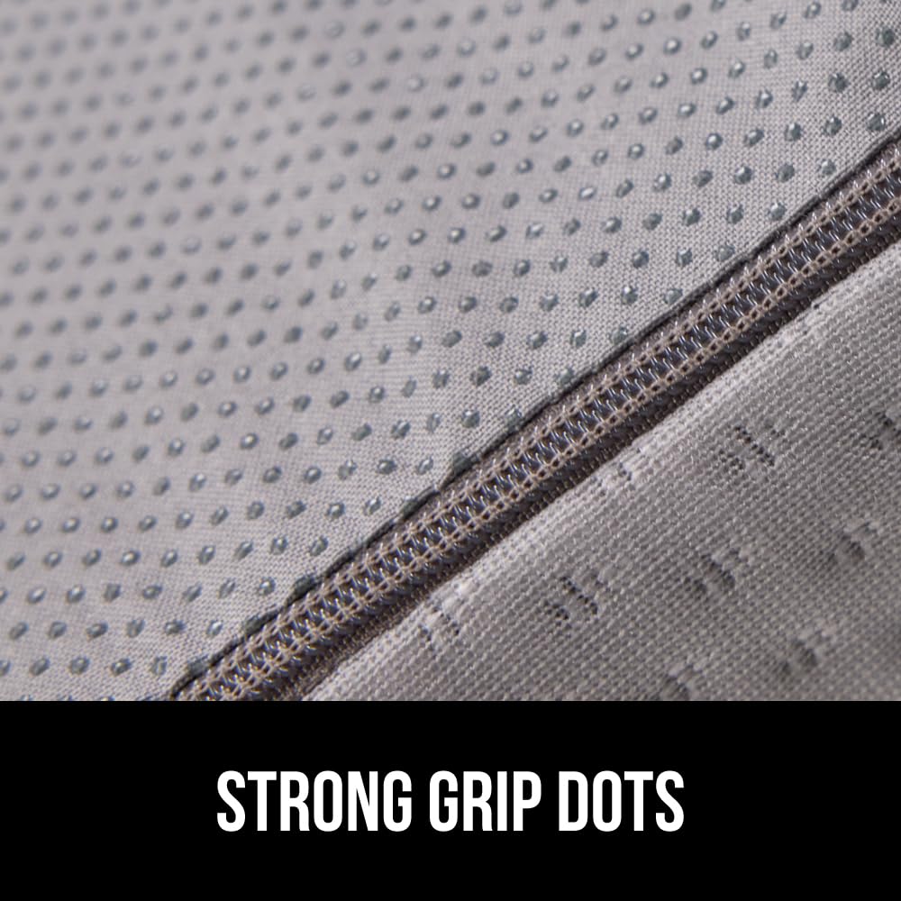 GORILLA GRIP Bed Wedge Ergonomic Sleeping Pillow, Soft Dual Layer Memory Foam, Stay in Place Dots, Breathable, Headboard Triangle Sleep Support for Reading Acid Reflux Anti Snoring, 7.5in White Gray