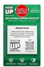HOOK UP Inflatable Repair Patches – Heavy Duty Peel & Stick Patch Kit for Pool Floats, Air Mattresses, Inflatables & PVC – Waterproof, No Glue Needed (10 Pack) (4” x 4”, Pack of 10)