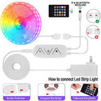 Led Strip Lights,20ft Led Light Strips Music Sync Color Changing RGB Led Strip Built-in Mic,Bluetooth App Control LED Rope Lights with Remote,5050 RGB Led Lights for Bedroom,Home,TV,Party,Christmas