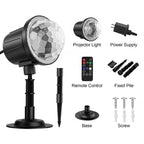 Halloween Christmas Projector Lights Outdoor, RGBW Ocean Wave LED Light Projector with Remote & Timer, IP65 Weatherproof for Yard, House Parties, Bedroom Ceiling Decor (Holiday Gift Idea)