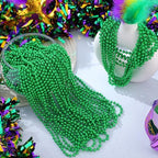 JOYIN 120 PCS St Patrick Green Bead Necklaces, Mardi Gras Beads Necklace, Lucky Green Beaded Necklaces Bulk for Saint Patrick's Day Accessories, St. Patrick's Day Party Favor Supplies