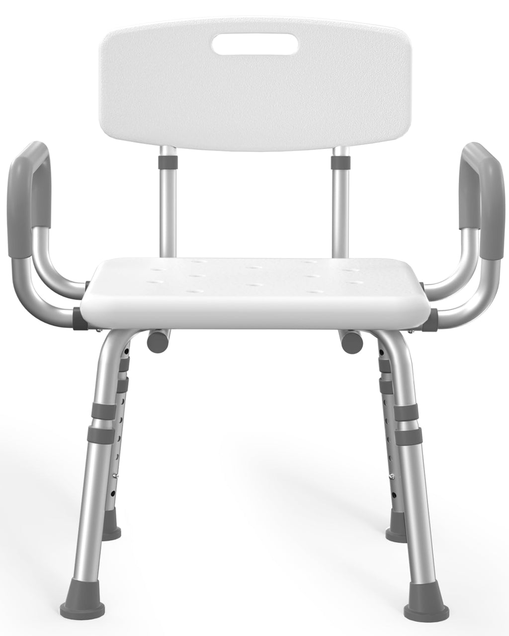 HOMLAND Shower Chair for Inside Shower with Arms and Back, FSA/HSA Eligible 500 lbs Heavy Duty Shower Seat for Bathtub, Height Adjustable Safety Bath Seat for Elderly, Adults, Handicap and Disabled