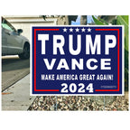 Donald Trump Vance Yard Signs MAGA 2024 with Metal Stand Made in America! (1, 24X18)