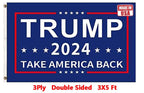 Trump 2024 Flag 3x5 Donald Trump 2024 Take America President Back Flags Made in USA Outdoor Double Sided 3 Ply Heavy Duty Banner with 2 Brass Grommets UV protection Fade Resistant for Indoor Outdoor