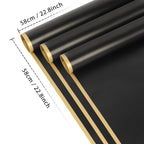 NESCCI 20 Sheets Flower Wrapping Paper - Waterproof Floral Bouquet Wrapping Paper, Florist Supplies Packaging Paper for Wedding Birthday Gift DIY (Black)