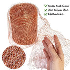 Copper Mesh Roll for Mice Rat Rodent Repellent, Sturdy 5’’ * 32Ft Copper Wool Mouse Trap for Bat Snail Bird Control with Packing Tool