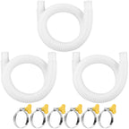 JEKIVEY Pool Hose for Above Ground Pools, 3 Packs 1.25" Diameter Pool Pump Replacement Hose 41 Inches Length Swimming Pool Hose with 6 Pcs Hose Clamps