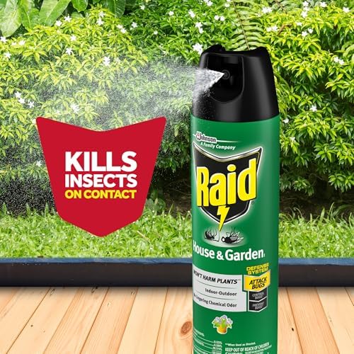 Raid House & Garden I, Kills Insects without Harming Plants, 11 oz