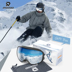 RIOROO Ski Goggles Snowboard Goggles for Men Women Adults Youth,Over Glasses OTG/100% UV Protection/Anti-fog/Wide Vision