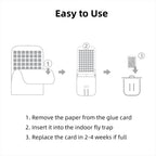 Kiwinurse Indoor Fly Trap Refill Glue Cards for UVLA1001 Indoor Fly Insect Trap - 10Pack, Single Sided Sticky