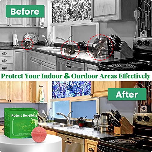12 Pcs Natural Mouse Repellent Peppermint Oil to Repel Mice and Rats, Rodent Repeller for Car Engines Home Kitchen Indoor Outdoor,Keep Moles & Voles Out of Your Lawn and Garden, Pet Safe