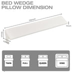 King Size Bed Wedge Pillow for Headboard/Mattress Wedges Gap Filler Body Pillows Long Plus Gaps 0-8",Dorm Sleeping Backest Sofa Home Decor RV Apartment Beds Frame Must Haves White Bedding Accessories