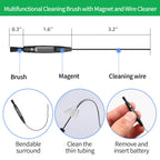 Sierescon Hearing aid Wax Guard Filters Cerumen Stop Wax Traps for Phonak, Resound, Widex and Unitron Hearing Aids Accessories with Cleaning Brush Kit Tools (32 Filters) (Black 4Packs)