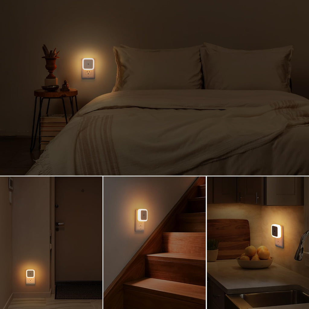 Night Light, Night Lights Plug into Wall 8-Pack, Nightlight Plug in Night Light, Dusk to Dawn Night Lamp Led (Warm White)