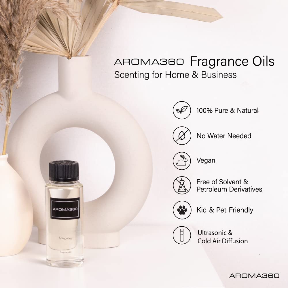 Aroma360 - Dream On Fragrance Oil Blend | Hotel Inspired for Luxury Essential Oil Diffusers | Aromatherapy Scent Diffuser Oil | Serene White Tea, Healing Aloe Vera, and Warm Earthy Cedar - 50ML