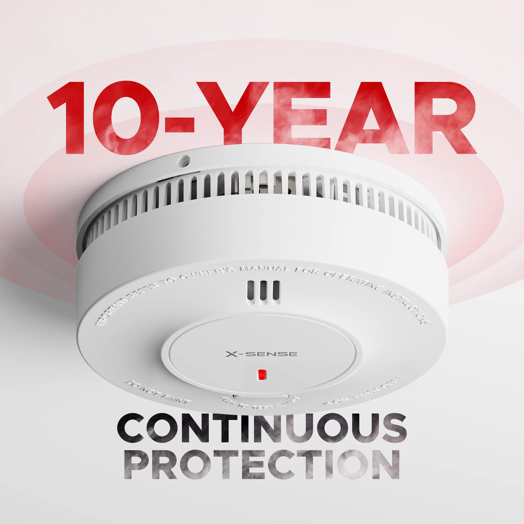 X-Sense Wireless Interconnected Smoke Detector Fire Alarm with Over 820 ft Transmission Range, SD19-W, Pack of 12