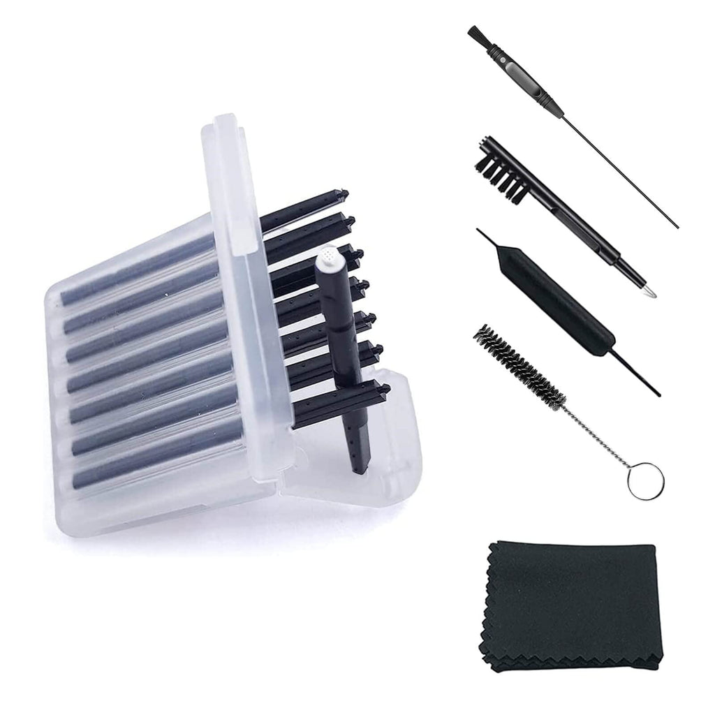 (8Packs) Hearing Aid Wax Guard Filters (64 Units) Replacement Wax Cerumen Stop Wax Traps for Phonak, Widex, Unitron and Resound - 5 Pieces Hearing Aid Cleaning Kit Accessories with Carry Case