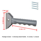 iGuerburn Doorway Flip Assist Handle, Door Assistant Support Grip Handle, Doorway Stair Assist Grab Bar for Elderly or People Who with Balance Issues - Supports Up to 300 Pounds (Grey)