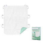 MILDPLUS Washable Bed Pads with 6 Sturdy Handles 34”×36” Extra Large Reusable Underpads 4-Layers Leakproof Chucks Pads Washable for Incontinence (Green,1 Pack)