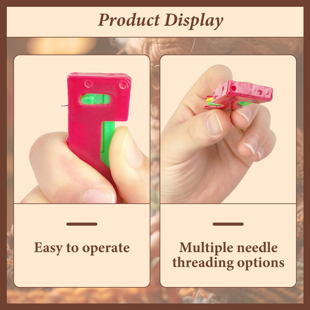Automatic Needle Threader,2024 New Plastic Needle Threaders,Used to Quickly Thread The Thread Into The Needle Hole, Suitable for The Elderly and Those Who Like to Do Needlework(Random Color) (6 PCS)
