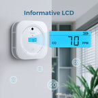 AEGISLINK Smoke and Carbon Monoxide Detector 10-Year Lifespan with Replaceable Battery, Photoelectric Fire Alarm and Electrochemical CO Alarm with Test/Silence Button, SC200, 3-Pack