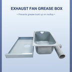 Grease Box for Restaurant Canopy Hood Exhaust Fan| Stainless Steel Hood Accessories for Restaurants | 3.74” Deep Drip Pan