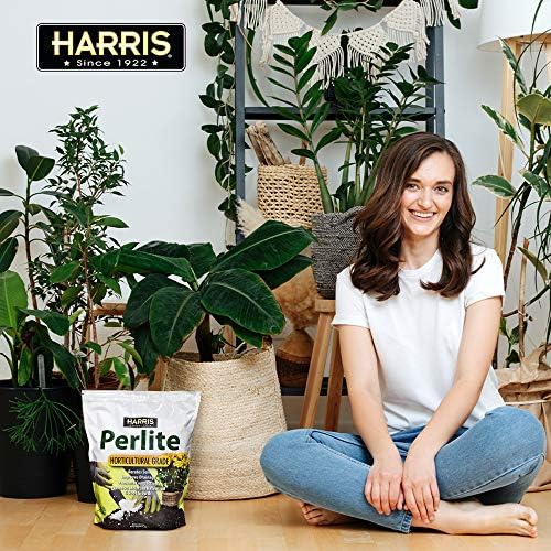 Harris Premium Horticultural Perlite for Plants and Gardening, 8qt to Promote Root Growth and Soil Health White