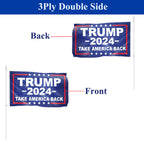 Homissor Trump Flag Made in USA 2024 Trump Flags 3x5 Outdoor Double Sided Donald Trump 2024 Take America Back for Outside