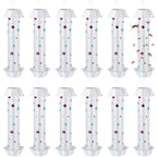 12 Pcs Sticky Fly Trap Fly Stick Indoor Outdoor Long Lasting Adhesive Fly Catcher with Hanging Hook for Wasps Gnats Bugs Insects Moths Fruit Flies Mosquitoes Spiders Fleas (White)
