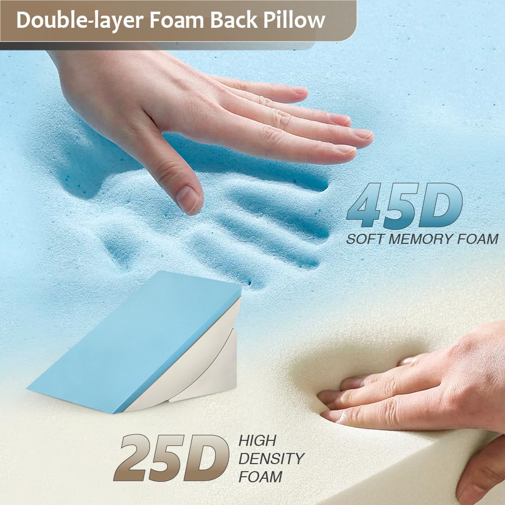 9-Piece Adjustable Orthopedic Wedge Pillow Set – Memory Foam Body Support for Back & Leg Comfort