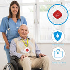 WiFi Caregiver Pager Call Button Wireless Call Bell Nurse Alert System Emergency Alert Button for Elderly Patient Seniors Disabled 1 SOS Call Button 1 Receiver(Supports 2.4GHz WiFi Only)