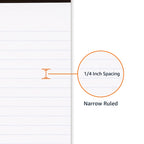 Amazon Basics Narrow Ruled Lined Writing Note Pad, 5 inch x 8 inch, White, 12 Count (12 Pack of 50 pages)