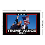 Trump Vance 2024 Flag Trump 2024 Flags 3x5 FT Polyester Banner with Brass Grommets for Indoor Outdoor Decorations (black7)