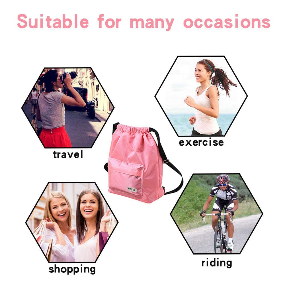 Dry Wet Separated Swimming Bag Portable Drawstring Backpack Waterproof Gym Sports Pool Beach Gear Bag
