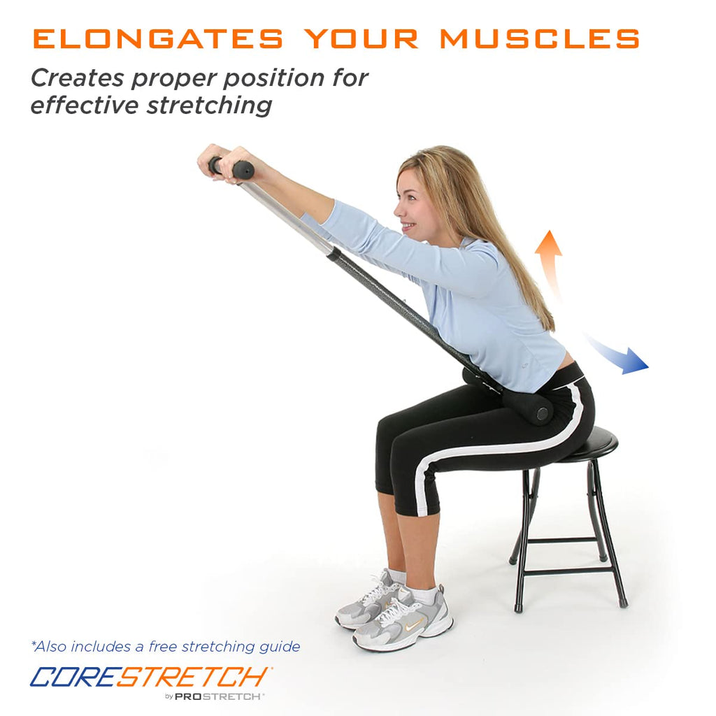 ProStretch CoreStretch, Adjustable Upper and Lower Back Stretcher, Physical Therapy Tool for Back Pain Relief and Shoulder Stretching
