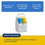 FROG Serene Replacement Mineral and Bromine Cartridge Kit for use with Hot Tub FROG Serene Floating Sanitizing System - Prefilled for Quick & Easy Hot Tub Maintenance - 3 Month Bundle