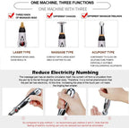 Acupuncture Pen 3-in-1 Electronic Acupuncture Pen for Pain Relief, Powerful Meridian Energy Pulse Massage Pen, Includes Massaging Gel
