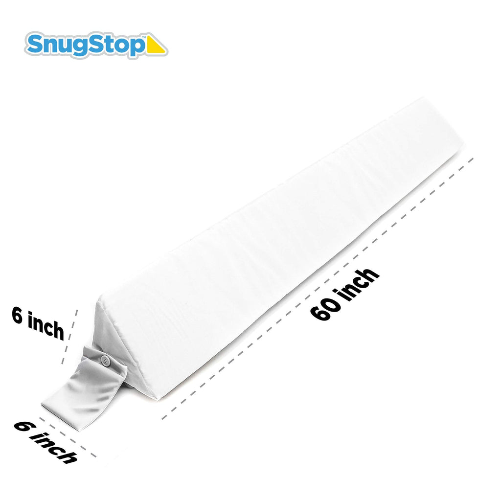 SnugStop The Original Bed Wedge | Gap Filler Between Your Headboard Mattress | Triangle Pillow Wedge | Bed Filler Wedge | Gap Headboard Filler | Gap Bed Stoppers | Don't Lose Your Pillow(Queen)
