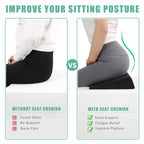 Glyzia Wedge Cushion for Butt Lift Women, Hard-Firm EVA Foam for Lift HIPS Up Fitness Training, Non-Slip Seat Cushion Pads for Desk Chairs, Car Seats, 14"x 11", Black
