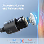 arboleaf Massage Gun Head with Heat and Cool, Hot and Cold Massage Gun Head for Muscle Pain Relief Deep Tissue Muscle Massage Gun Accessories Rechargeable Heated Massager Gun Head