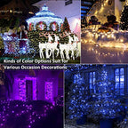 BrizLabs USB Christmas Lights, 33ft 100 LED Color Changing Christmas Tree Lights with Remote, Red White, Red Green Xmas Lights Twinkle RGB Multi Color Lights for Indoor Christmas Tree Party Fireplace